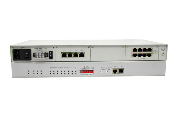 SNMP 4X100M Ethernet over 8E1 Converter